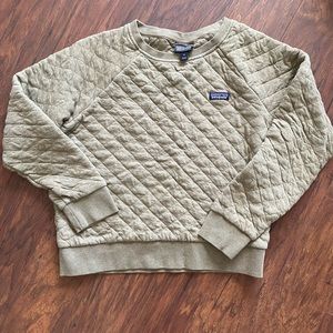 Patagonia Organic Cotton Quilt Crew Sage Khaki Med